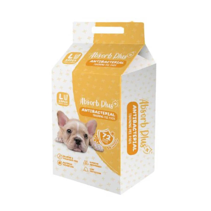 Absorb Plus Pee Pad Pet 100 Sheets | Antibacterial & Charcoal - (Small,Medium & Large)