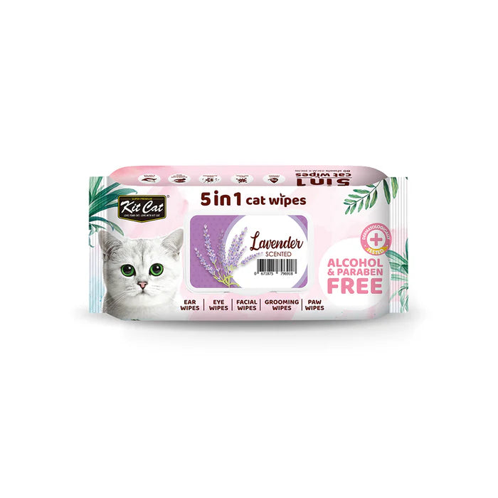 Kit Cat 5 in 1 Cat Wipes 80 sheets