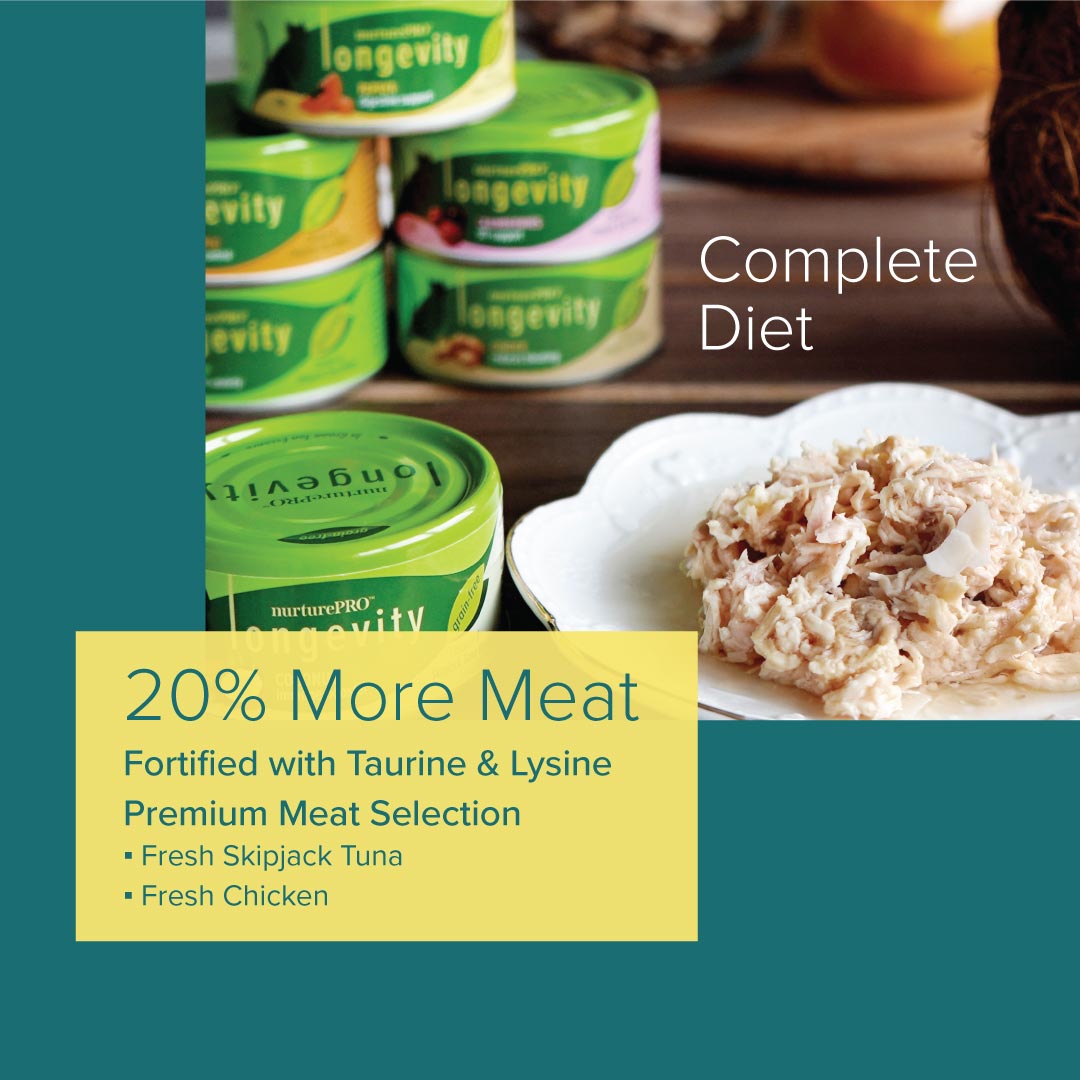 Nurture Pro Longevity Chicken & Skipjack Tuna Cat Wet Food 80g