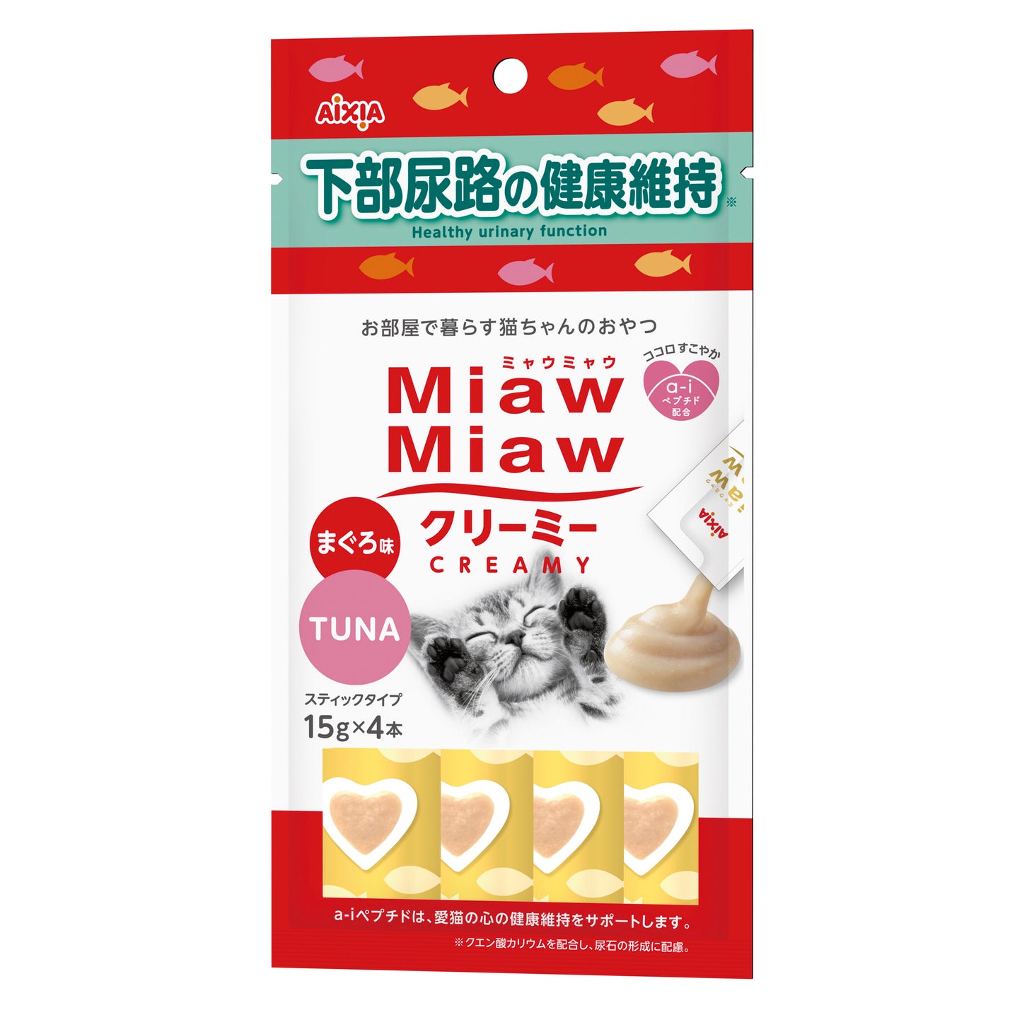 Aixia Miaw Miaw Creamy Purée Cat Treats 15g x4