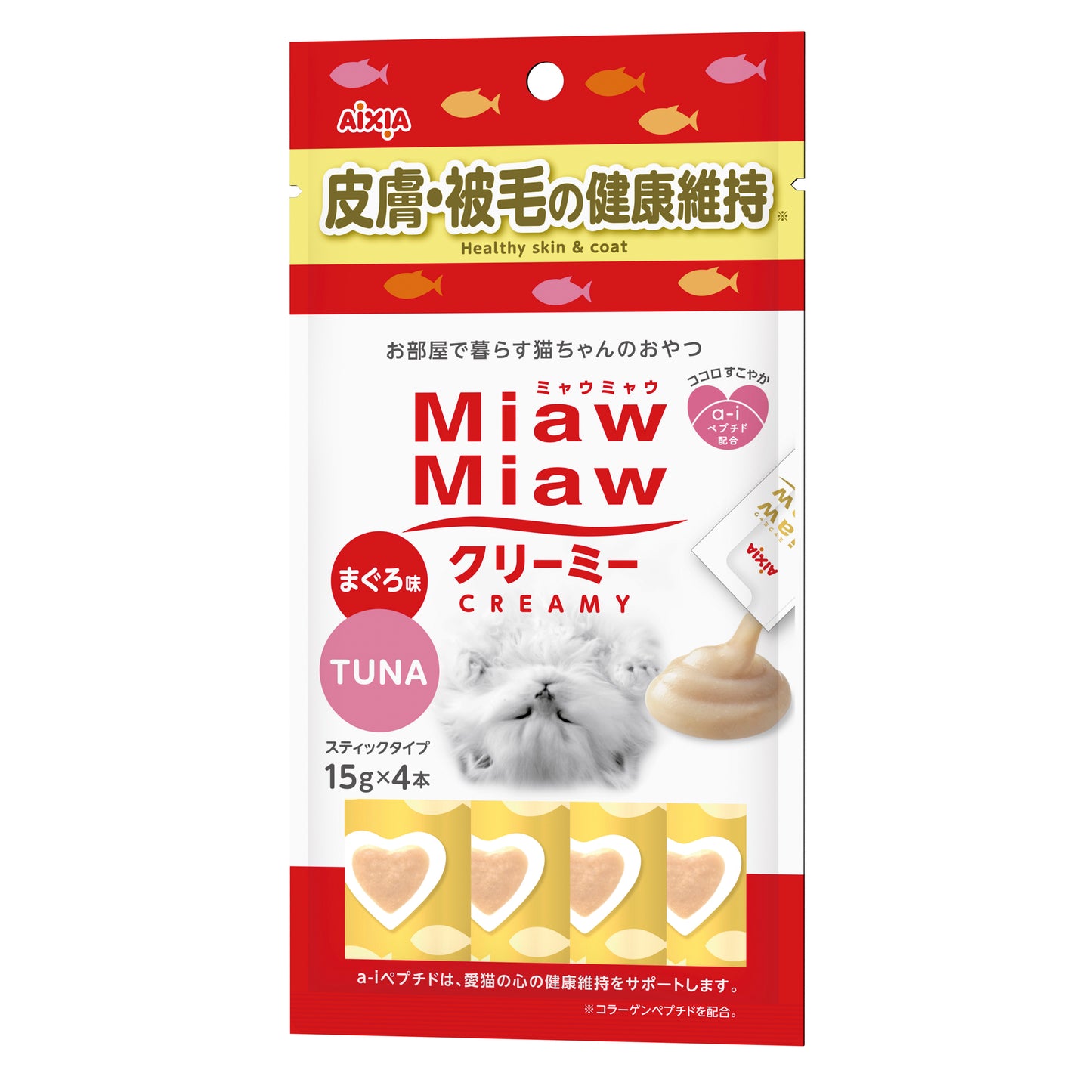 Aixia Miaw Miaw Creamy Purée Cat Treats 15g x4