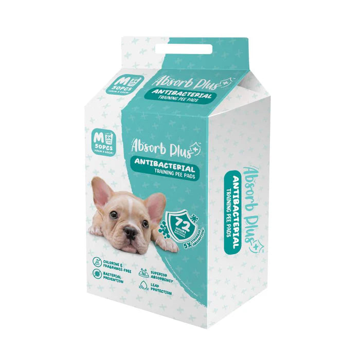 Absorb Plus Pee Pad Pet 100 Sheets | Antibacterial & Charcoal - (Small,Medium & Large)