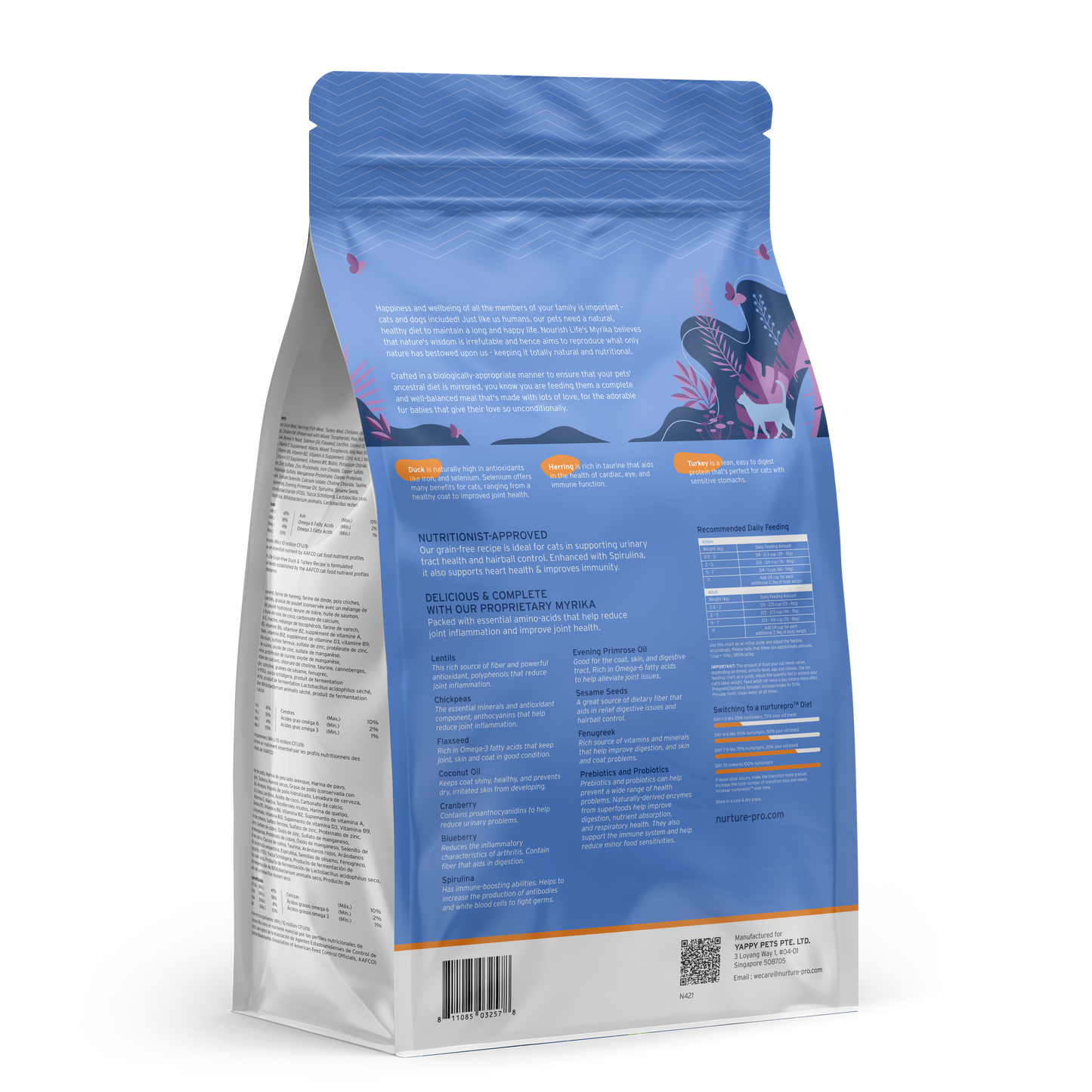 Nurture Pro Nourish Life Slow-cooked Grain-free Dry Cat Food, Kitten (Duck &Turkey)