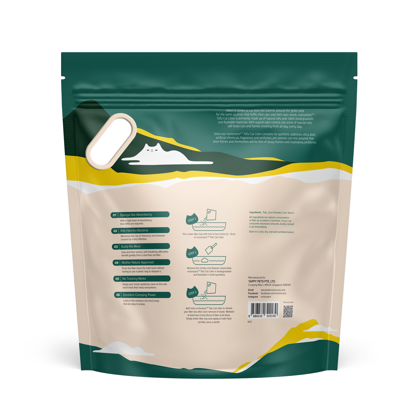 Nurture Pro Pawsoft Tofu Cat Litter 7L
