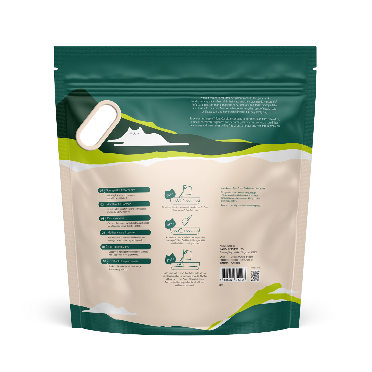 Nurture Pro Pawsoft Tofu Cat Litter 7L