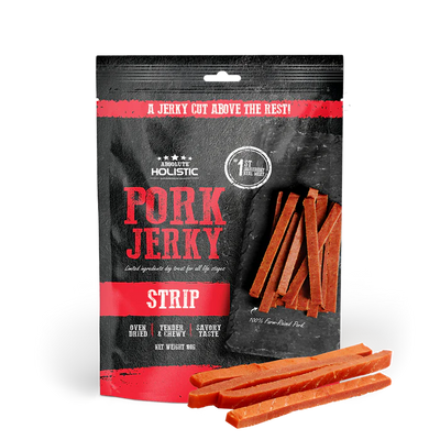 Absolute Holistic Pork Jerky Dog Treats 100g