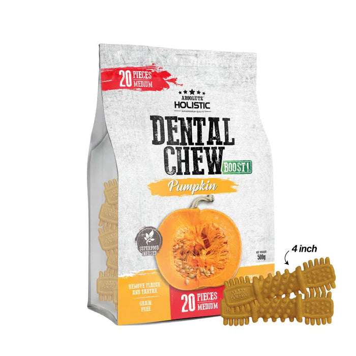 Absolute Holistic Dog Dental Chew Medium Dog Treats 500g