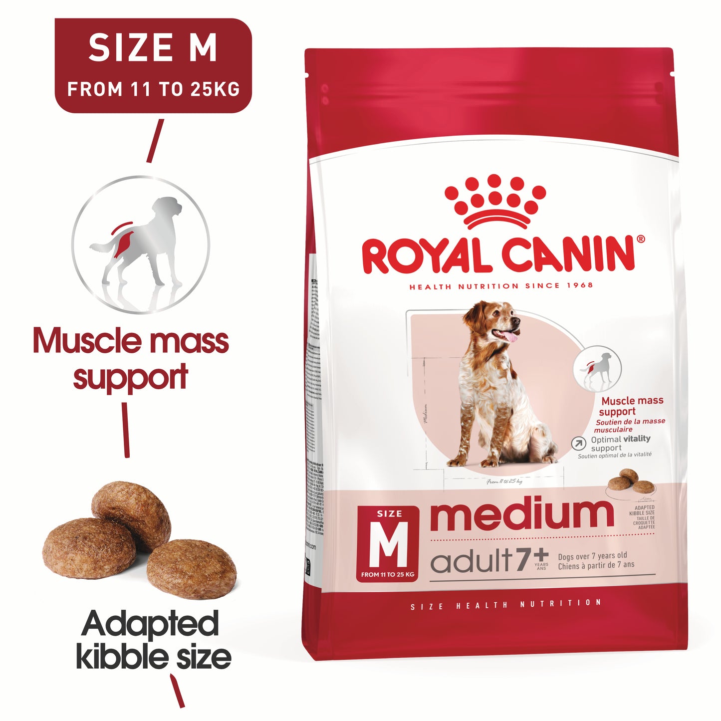 Royal Canin Canine Medium Adult 7+ Dry Dog Food 10kg