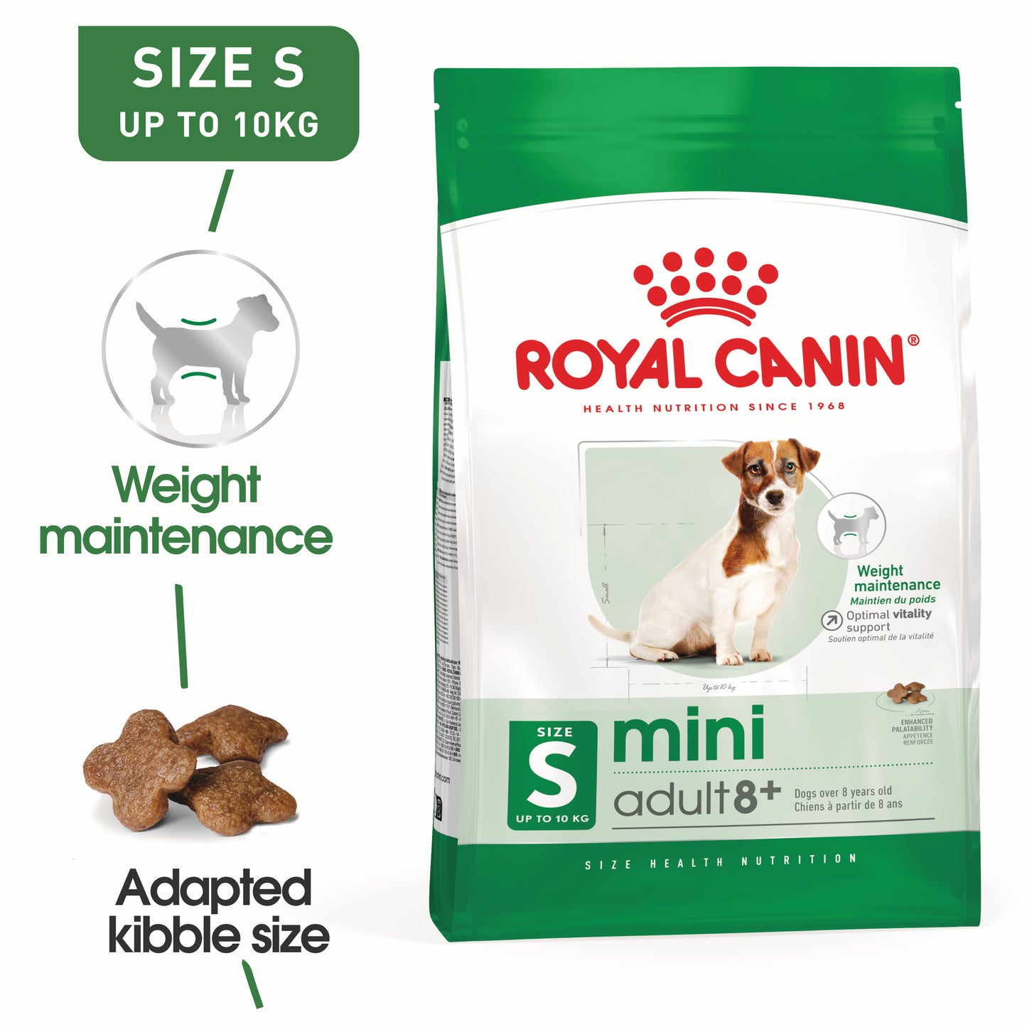 Royal Canin Canine Mini Adult 8+ Dry Dog Food 2kg