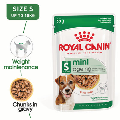 Royal Canin Mini Ageing Pouch Wet Dog Food 85g x 12
