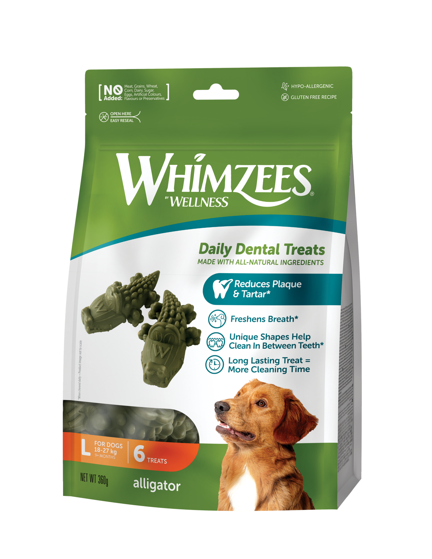 Whimzees Alligator Dental Dog Treats