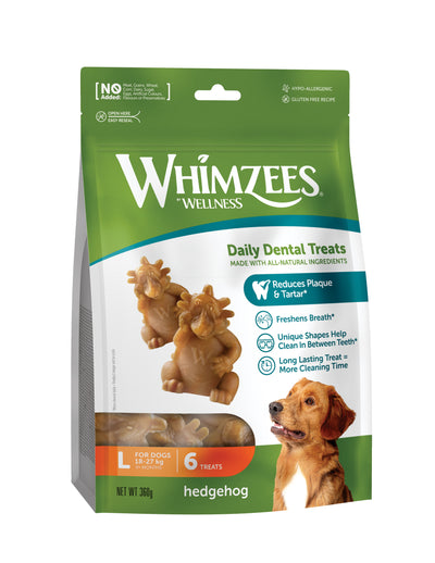 Whimzees Hedgehog Dental Treats for Dogs