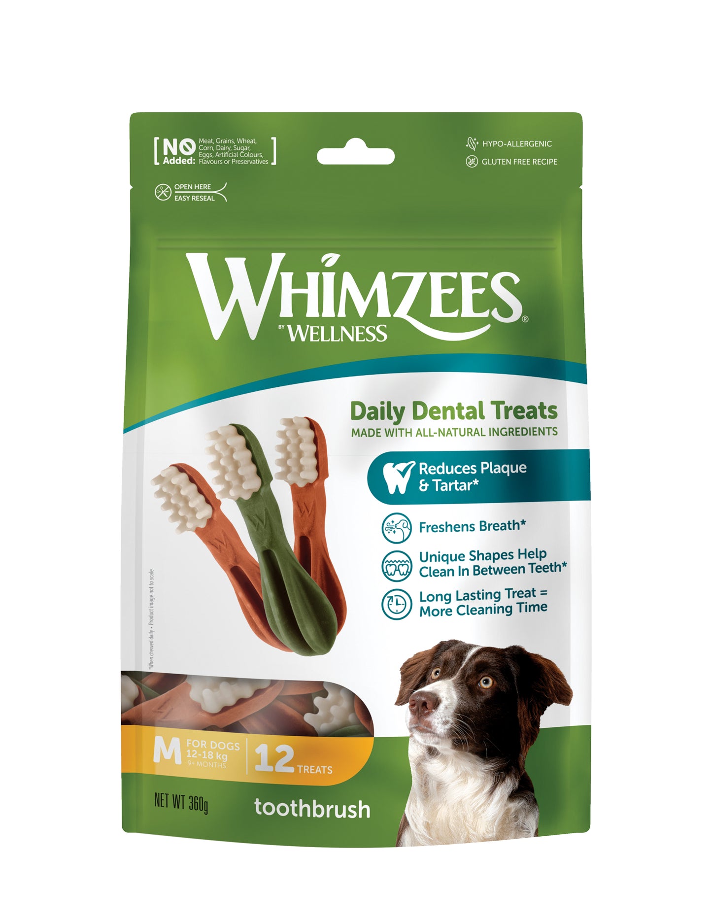 Whimzees Toothbrush Dental Treats for Dogs