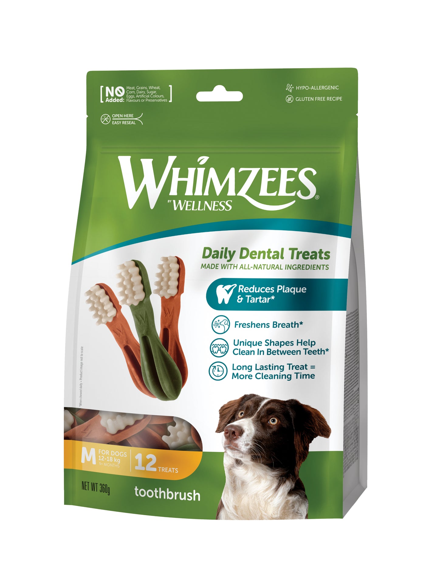 Whimzees Toothbrush Dental Treats for Dogs