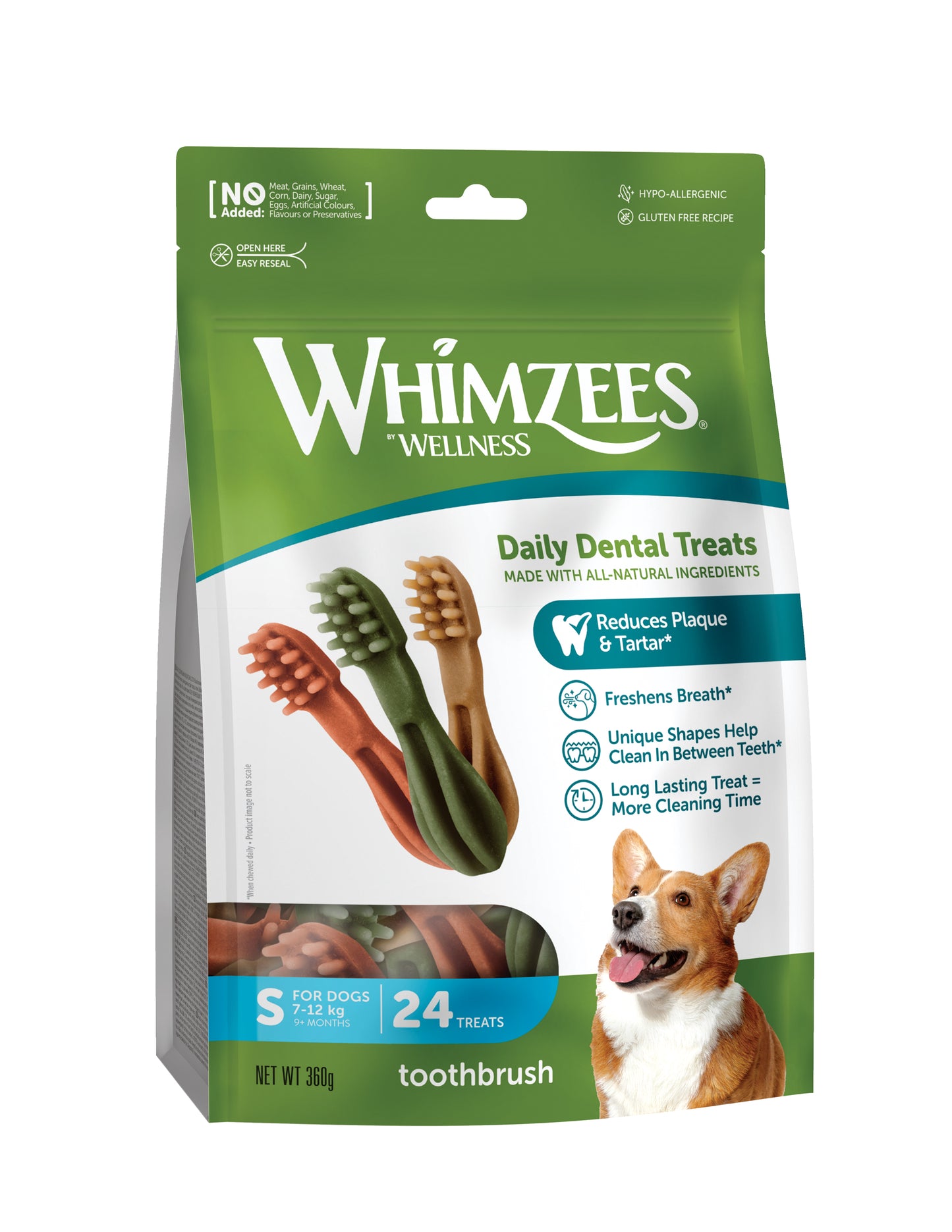 Whimzees Toothbrush Dental Treats for Dogs