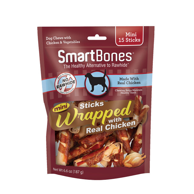 SmartBones Mini Wrapped Sticks & Bone Dog Treats