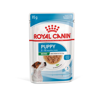 Royal Canin Mini Puppy Pouch Wet Dog Food 85g x 12