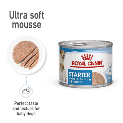 Royal Canin Mother & Babydog Starter Ultra Soft Mousse Canned Wet Food 195g x 12