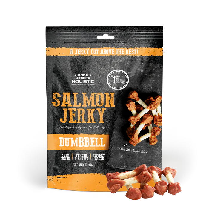 Absolute Holistic Salmon Jerky Dog Treats 100g
