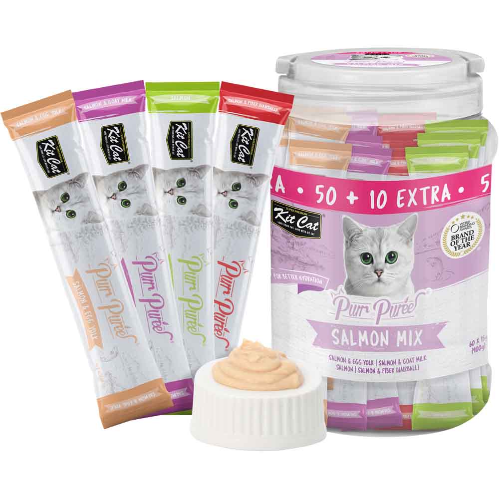 Kit Cat Purr Puree Variety Tub Cat Treats 60 Sticks (900g)