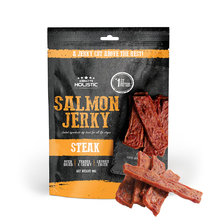Absolute Holistic Salmon Jerky Dog Treats 100g