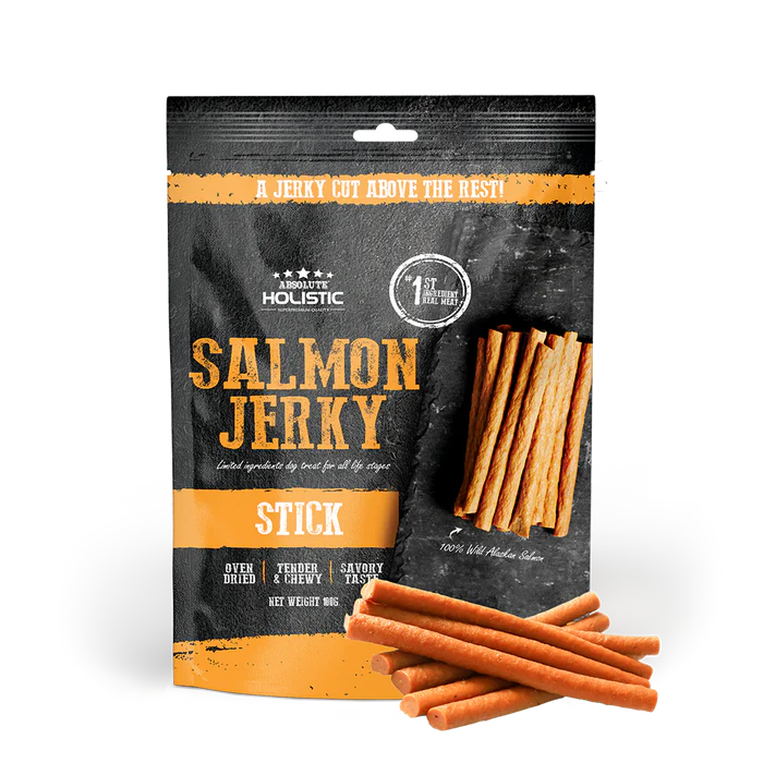 Absolute Holistic Salmon Jerky Dog Treats 100g