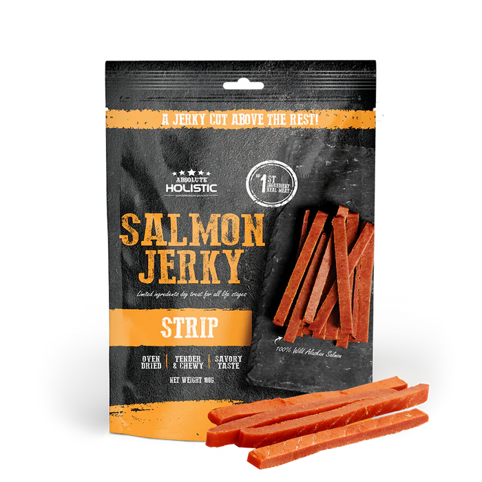 Absolute Holistic Salmon Jerky Dog Treats 100g