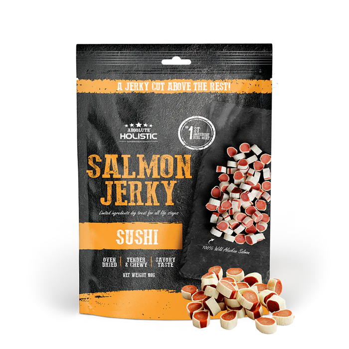 Absolute Holistic Salmon Jerky Dog Treats 100g