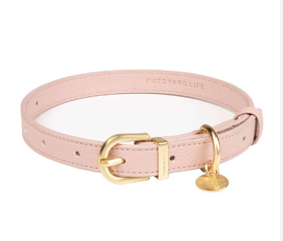 FuzzYard Life Atelier Dog Collar - Soft Blush [Size: Small]