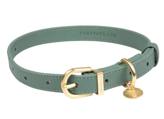 B29 FuzzYard Life Atelier Dog Collar - Myrtle Green [Size: Large]