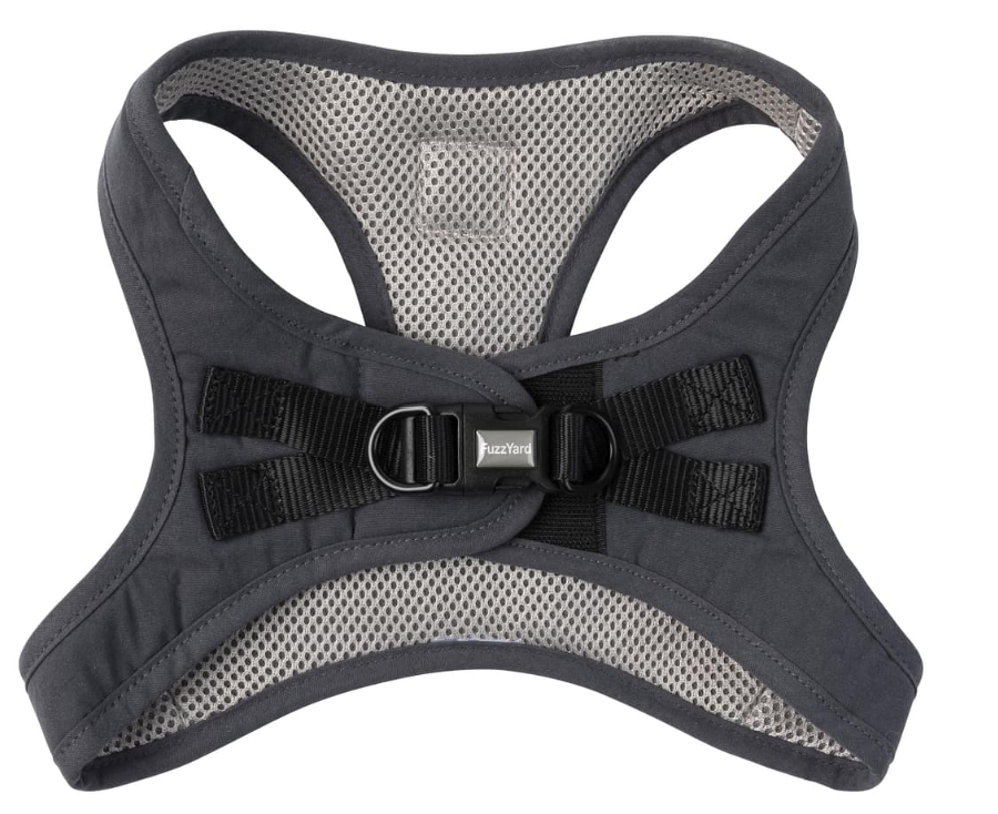 FuzzYard Life Step-in Dog Harness, State Grey [Size: Medium]