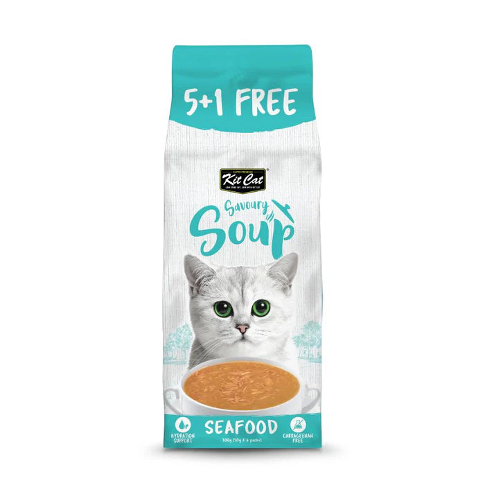Kit Cat Savoury Soup / Milk Pouches for Cats 50g x 6