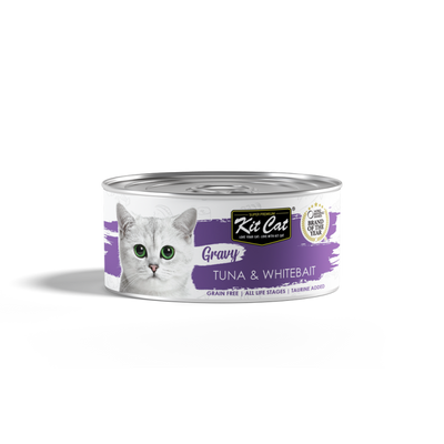 Kit Cat Tuna Gravy Canned Cat Wet Food 70g x 24pcs