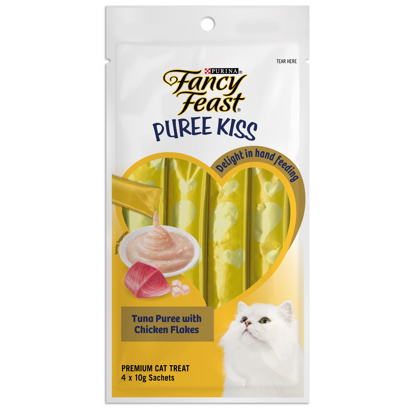 Fancy Feast Puree Kiss Wet Cat Treats 10g x 4pcs