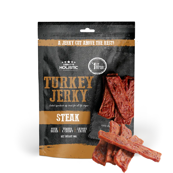 Absolute Holistic Turkey Jerky Dog Treats 100g
