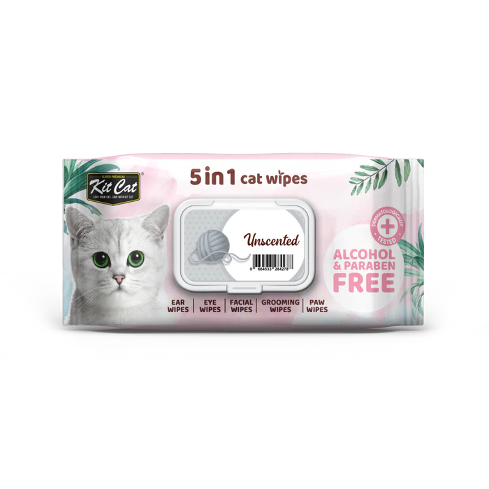 Kit Cat 5 in 1 Cat Wipes 80 sheets