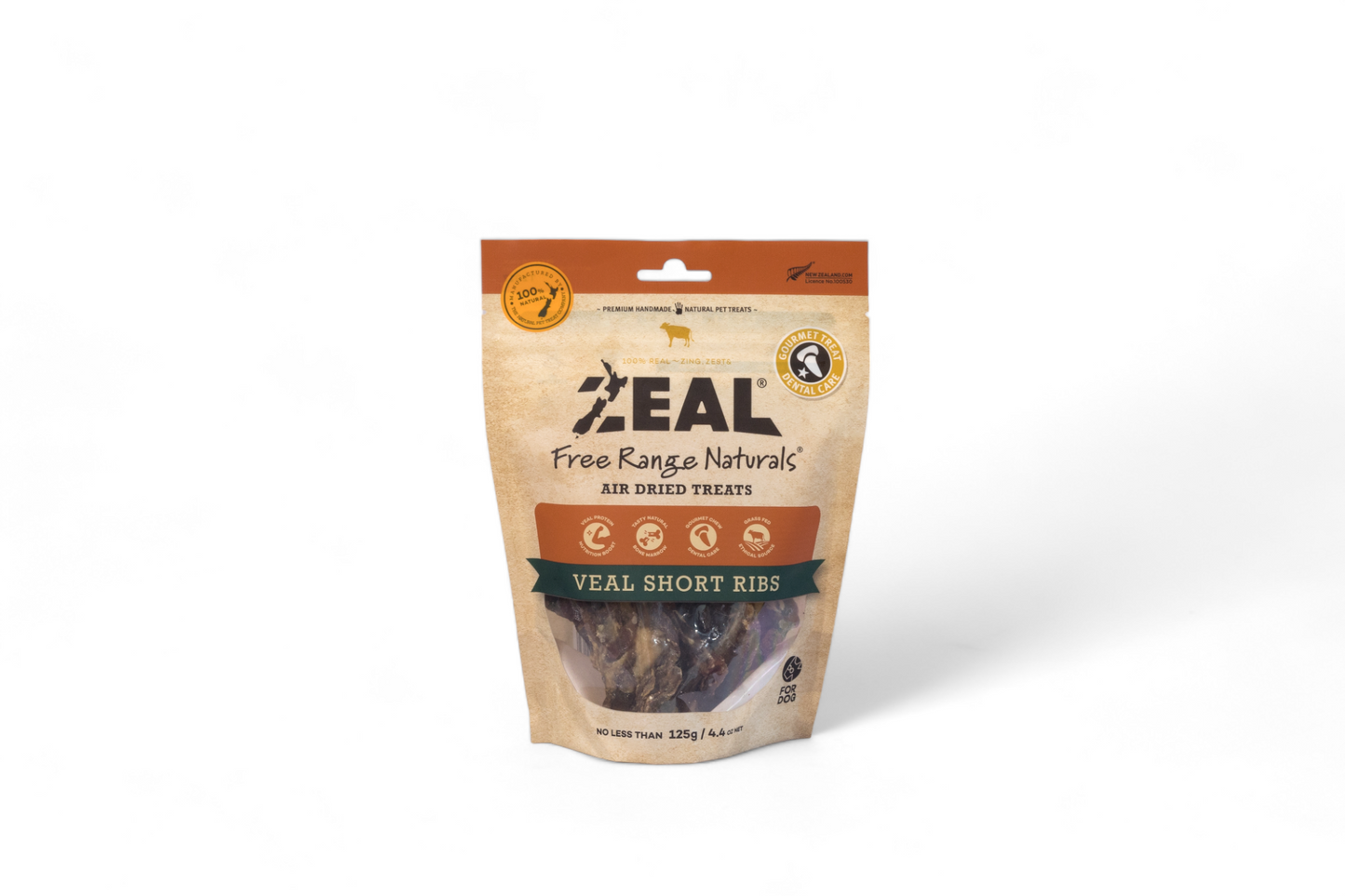 Zeal Dried Veal Short Ribs Dog Treats [Wt: 125 g]