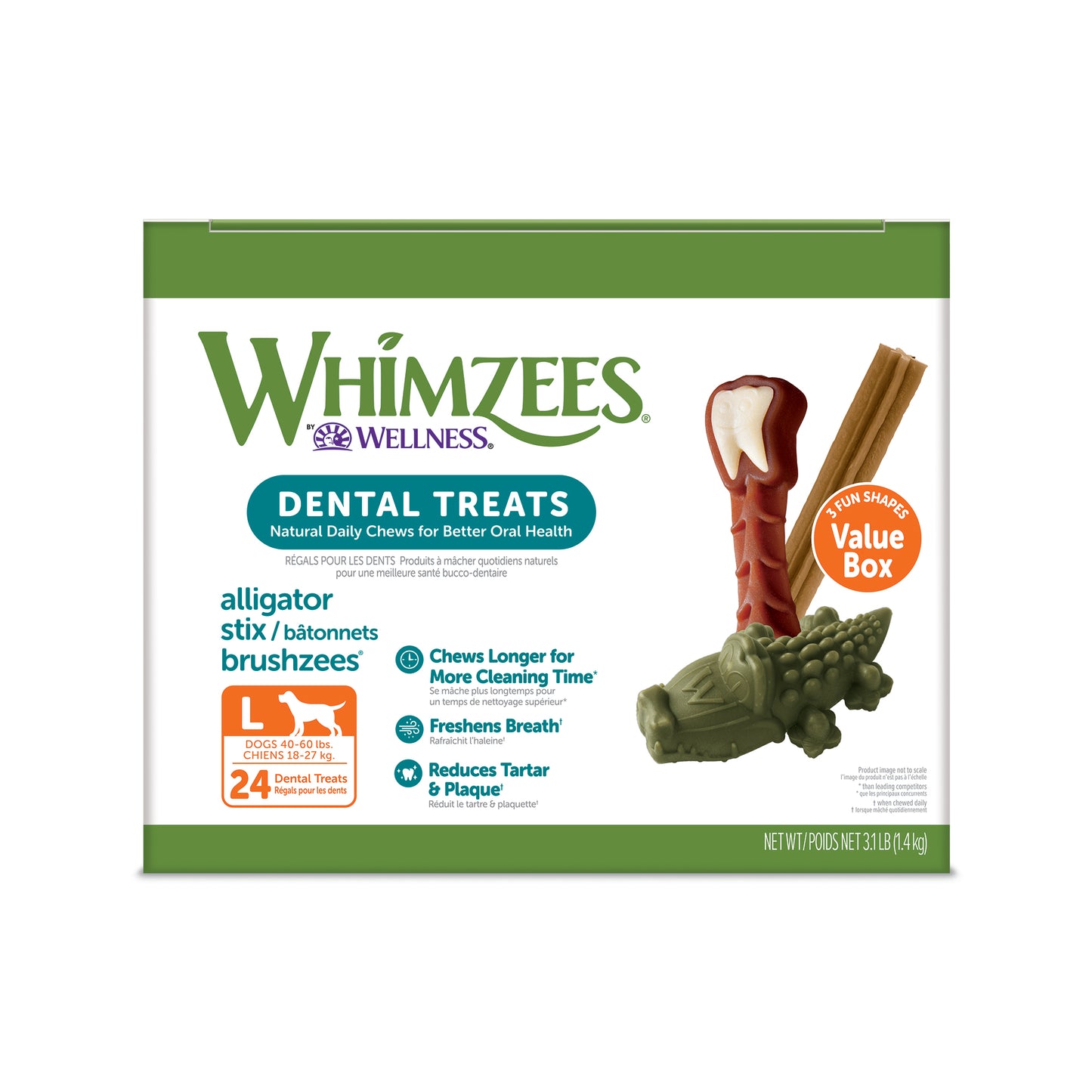 Whimzees Dental Treats for Dogs - Variety Value Box 840g