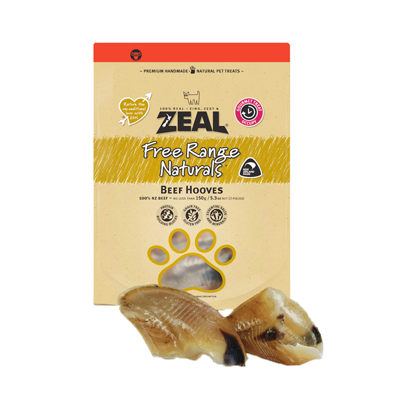 Zeal Dried Beef Hooves Dog Treats [Wt: 150 g]