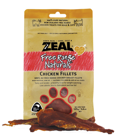 Zeal Free Range Chicken Fillets Cat & Dog Treats [Wt: 125 g]