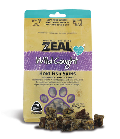Zeal Hoki Fish Skins Cat & Dog Treats [Wt: 125 g]
