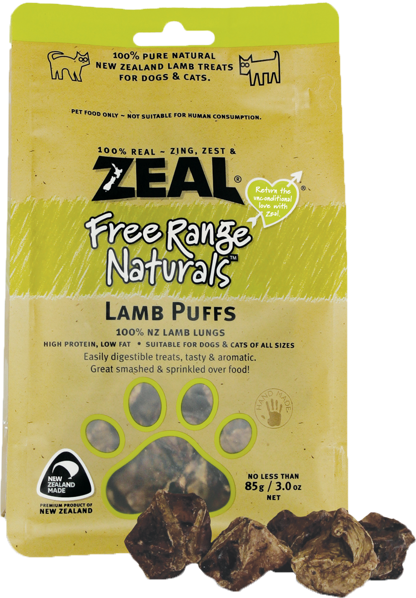 Zeal Dried Lamb Puffs Dog Treats [Wt: 85 g]