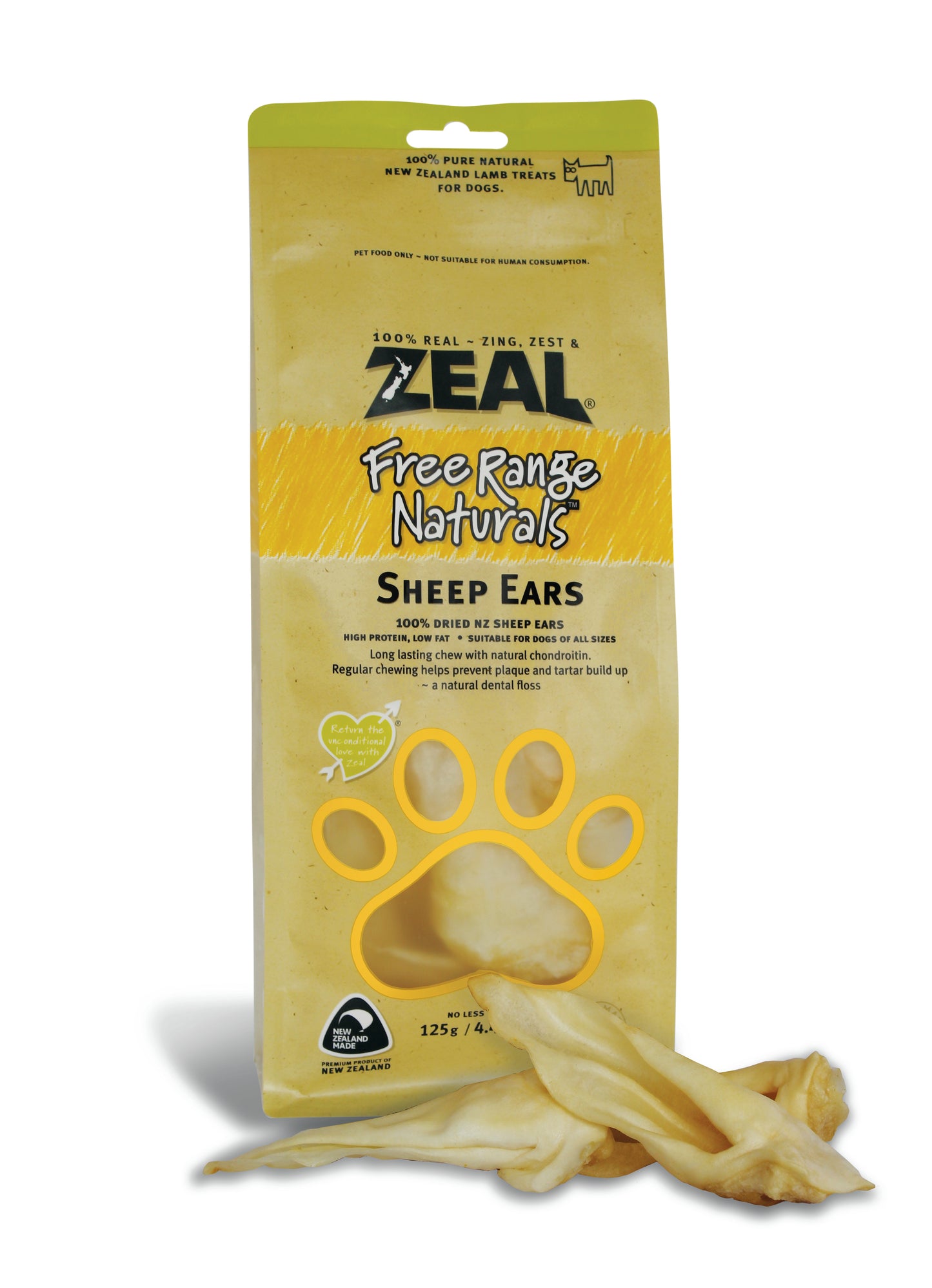 Zeal Dried Sheep Ears Dog Treats [Weight: 125 g]