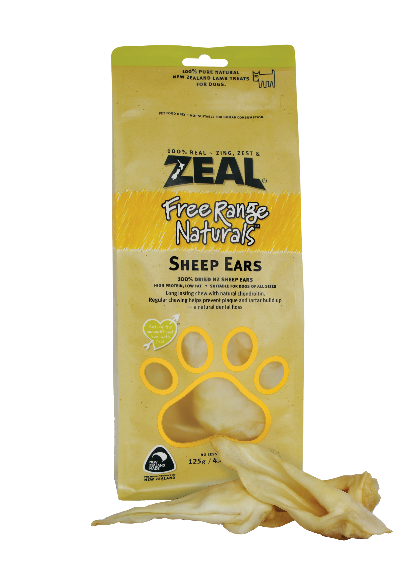 Zeal Dried Sheep Ears Dog Treats [Weight: 125 g]