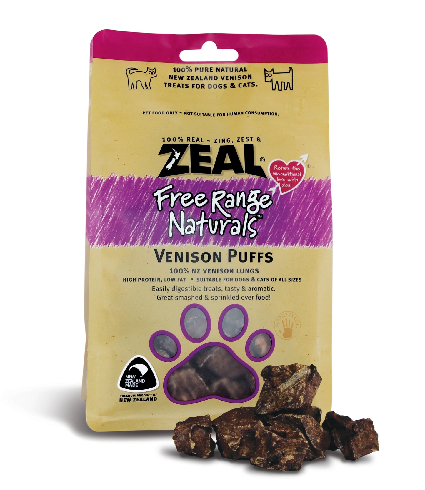 Zeal Venison Puffs Dog Treats [Wt: 85 g]