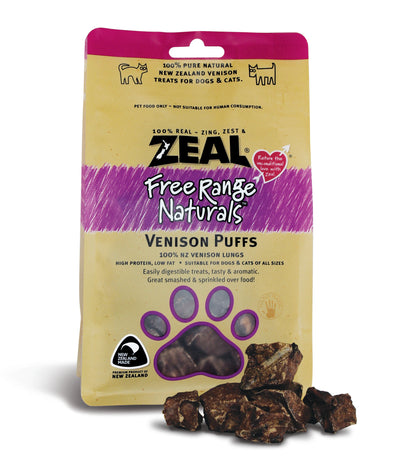 Zeal Venison Puffs Dog Treats [Wt: 85 g]