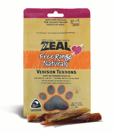 Zeal Venison Tendons Dog Treats [Wt: 125 g]