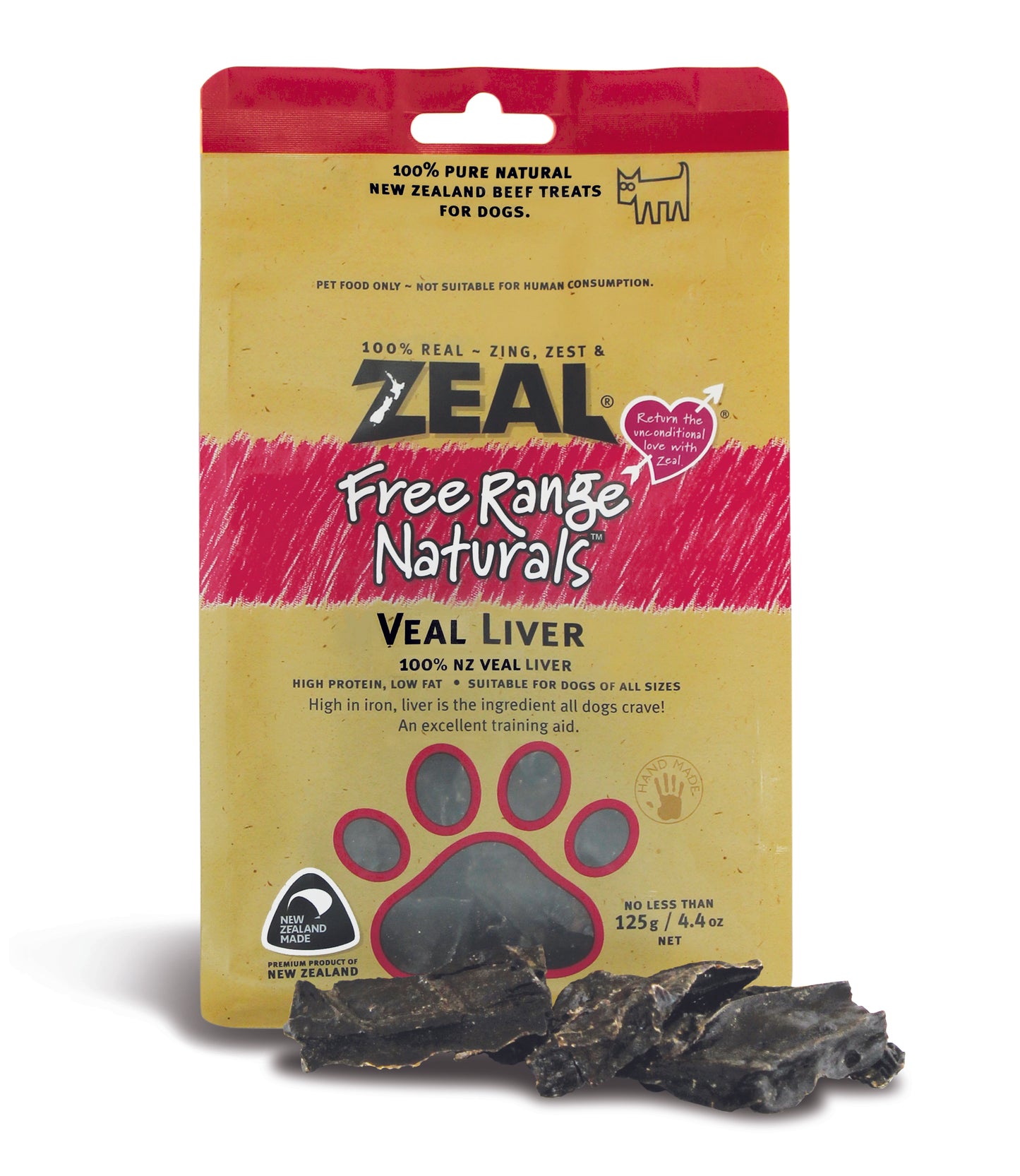 Zeal Dried Veal Liver Dog Treats [Wt: 125 g]
