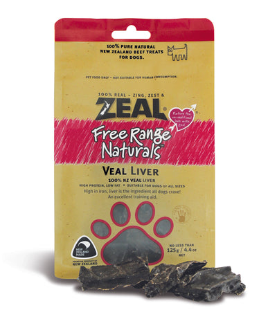 Zeal Dried Veal Liver Dog Treats [Wt: 125 g]