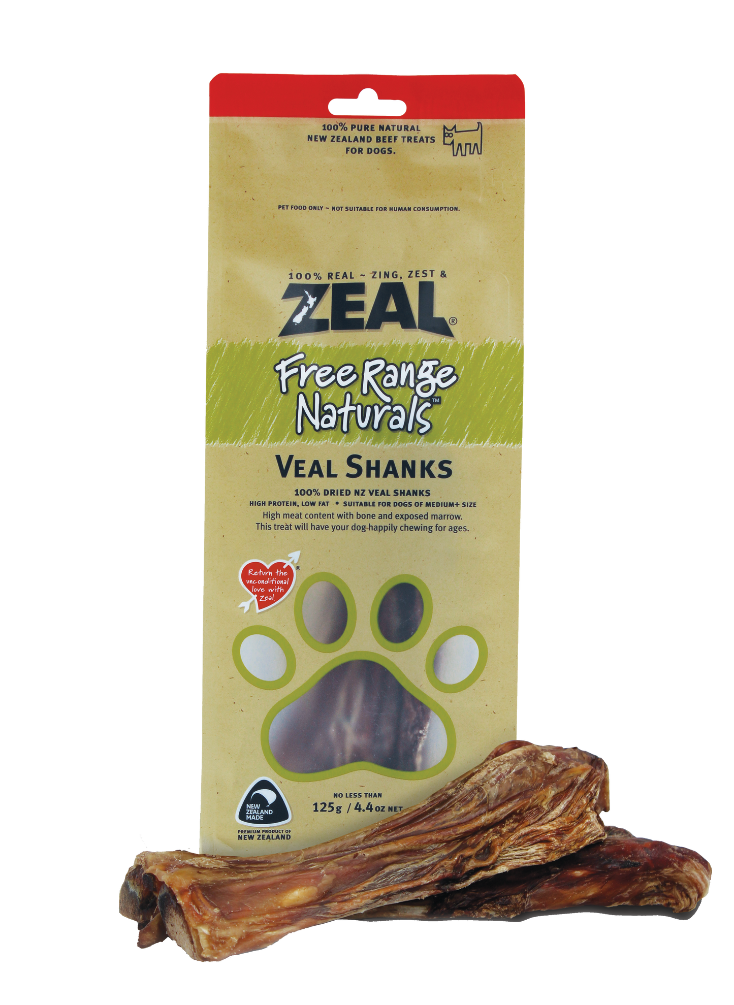 Zeal Dried Veal Shanks Dog Treats [Wt: 150 g]